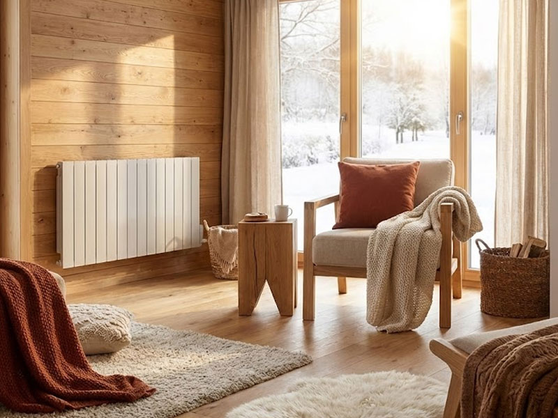 salón cálido y confortable en invierno tras aplicar aislamiento térmico insuflado