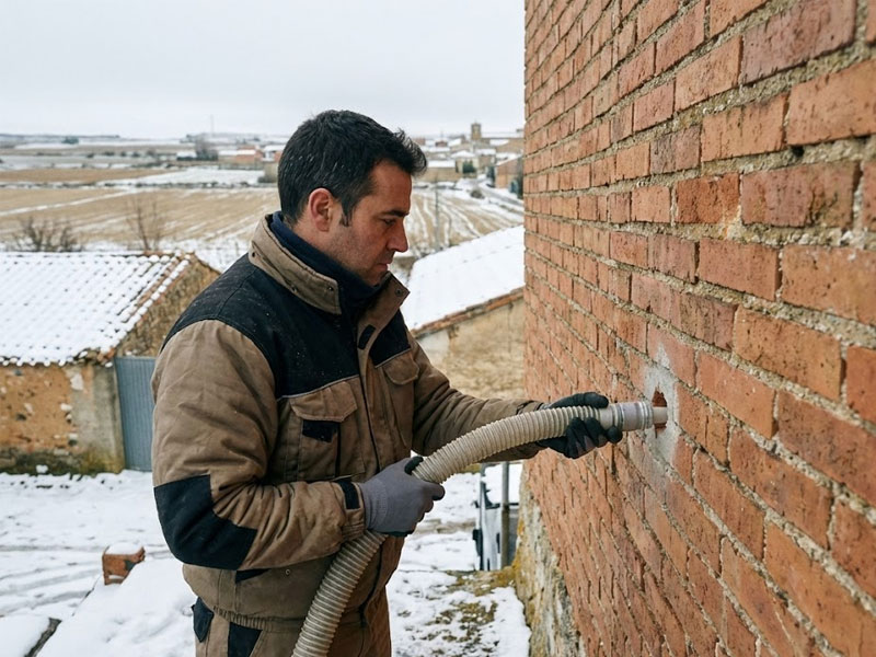 aplicación de aislamiento térmico insuflado para mejorar confort y salud