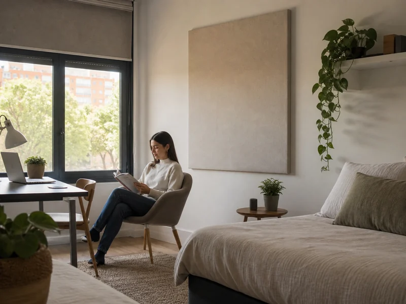 habitación tranquila tras mejorar el confort acústico